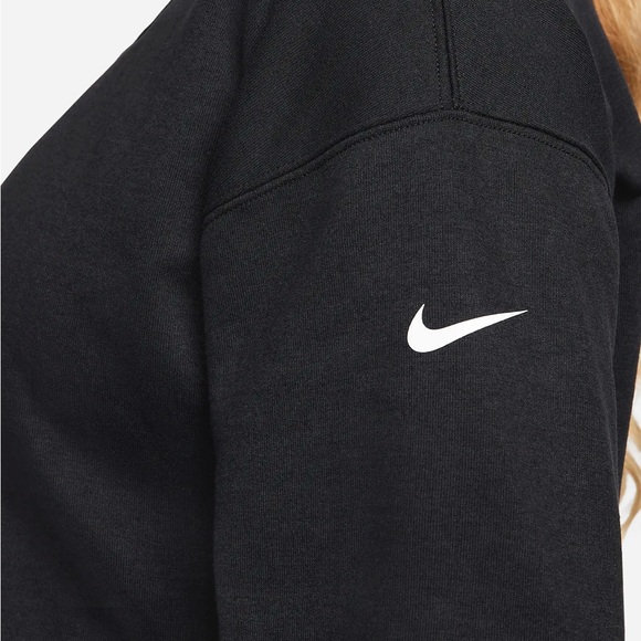 Nike Maternity Reversible Sweatshirt Pullover Top Funnel Neck Nursing Black NEW - Picture 4 of 10